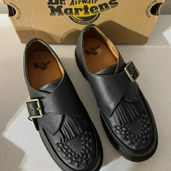DR. MARTENS Ramsey Kiltie WOVEN Buckle Monk Loafer Creepers MSRP$210 CHIC&UNIQUE - Picture 4 of 13